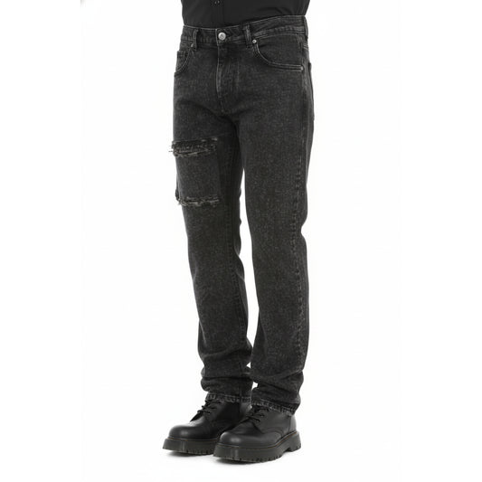 Moschino Distressed Denim Jeans Black, Men