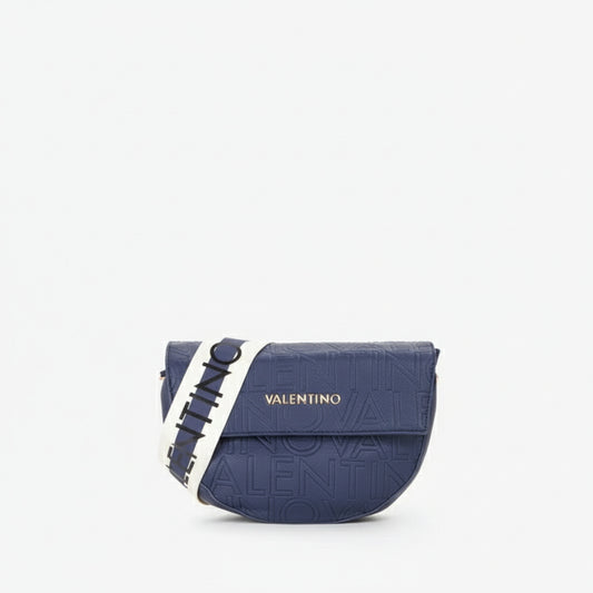 Mario Valentino Embossed Crossbody Bag Navy Blue (VBS8PG15-002) Women