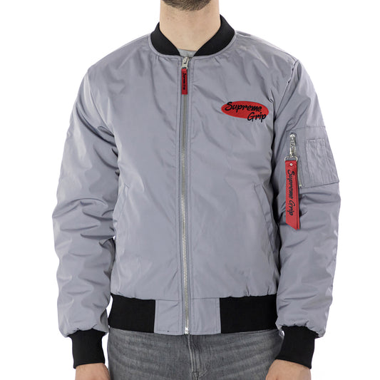 Supreme Grip Reflective Bomber Jacket Grey, Men