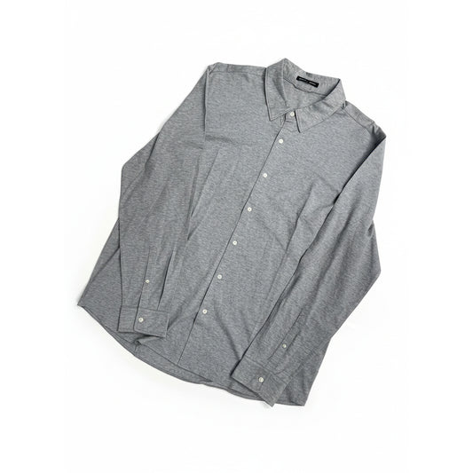 Michael Kors Heather Grey Long-Sleeve Button-Up Shirt, Men