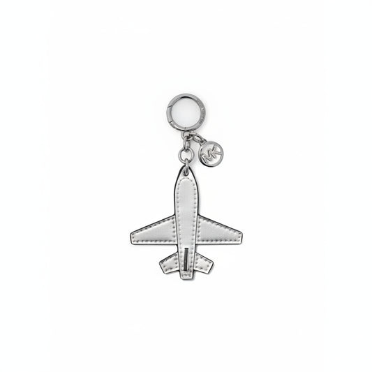Michael Kors Airplane Metallic Keychain Silver, Women