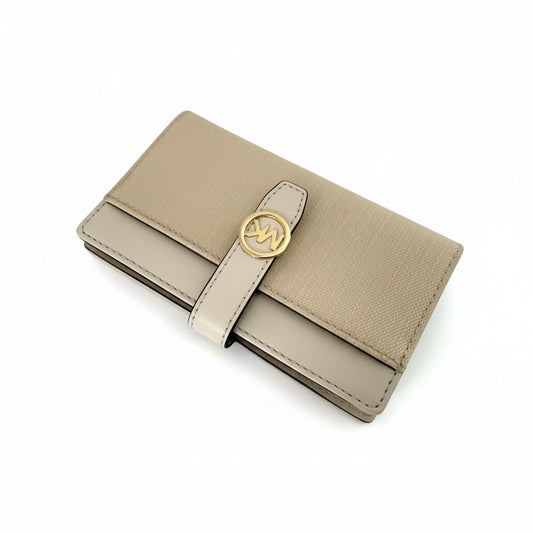 Michael Kors Beige Leather Wallet Cream (35T5GGRF8C-LT-CREAM) Women