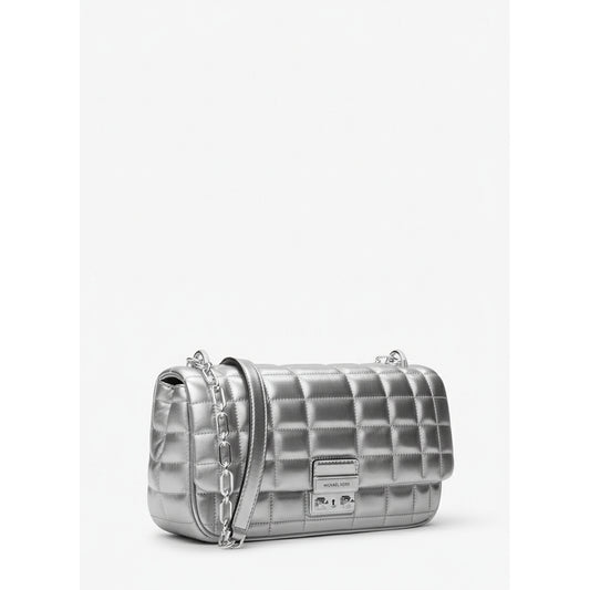 Michael Kors Quilted Chain Shoulder Bag Silver (30S4S2RL7K-SILVER) Women