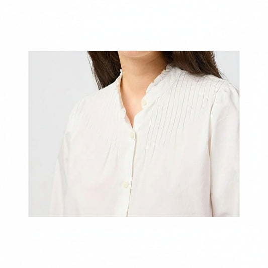 Wrangler Pintuck Detail White Blouse, Women