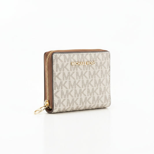 Michael Kors MK Signature Zip Wallet Vanilla (35H3GTVF2B-VANILLA) Women