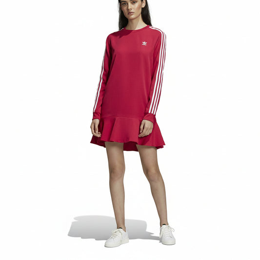 Adidas Three-Stripe Flounce Dress Pink, Women