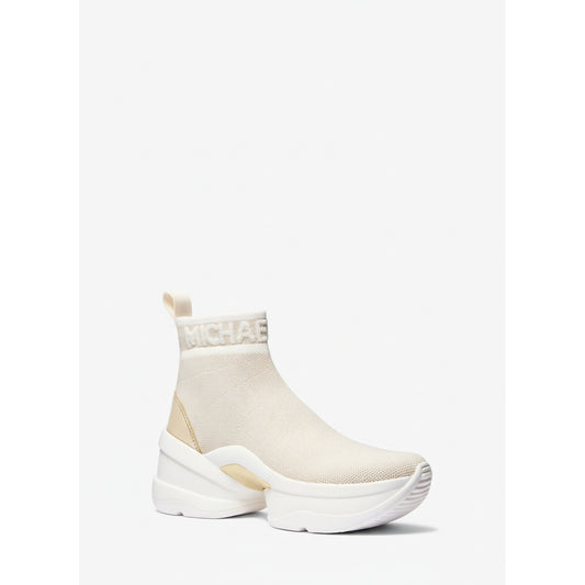Michael Kors Platform Sock Sneakers Beige (49R5OLFE6D-PALE-GOLD) Women