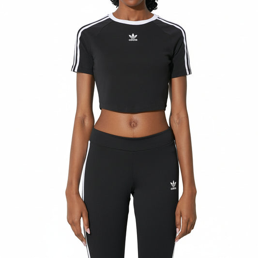 Adidas Short Sleeve T-shirts ESS CROPPED TEE (IB4548-BLACK) Women