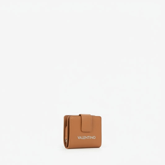 Mario Valentino Compact Brown Leather Wallet (VPS5A8215-089) Women