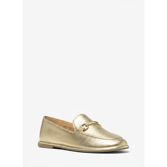 Michael Kors Carson Gold Metallic Loafers (49S5CRFP1M-PALE-GOLD) Women