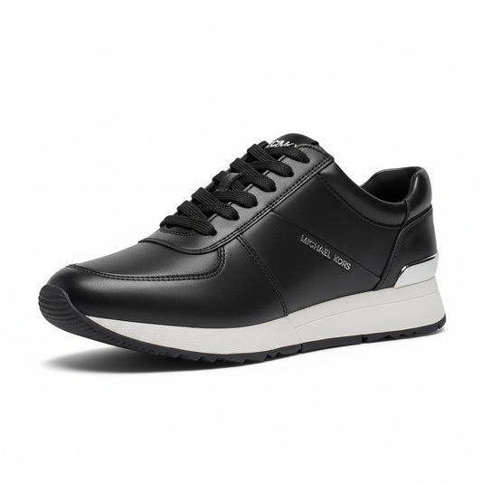 Michael Kors Allie Black Leather Sneakers (43F8ALFS3L-BLACK) Women
