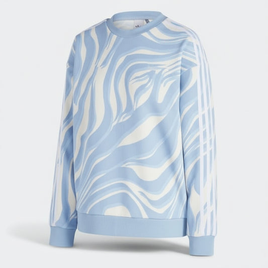 Adidas Hoodies AOP SWEATSHIRT (IJ8189-BLUE) Women