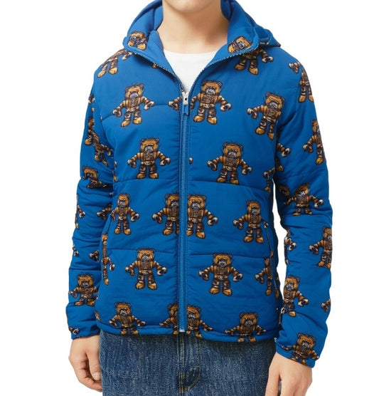 Moschino Bear Robot Print Kids Puffer Jacket Blue, Women