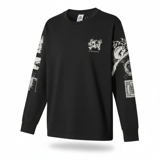 Nike Graphic Print Longsleeve Black, Men