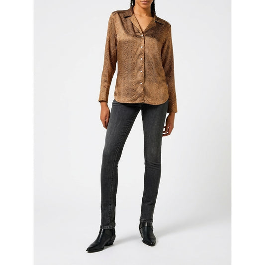 Wrangler Textured Button-Up Blouse Dijon, Women