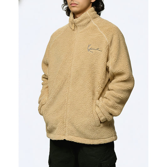 Karl Kani Metal Signature Teddy Jacket Sand/Light Sand, Men