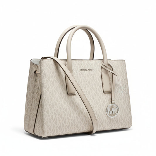 Michael Kors Logo Print Satchel Bag Beige (30S5S9RS1V-SAFARI-GREEN) Women