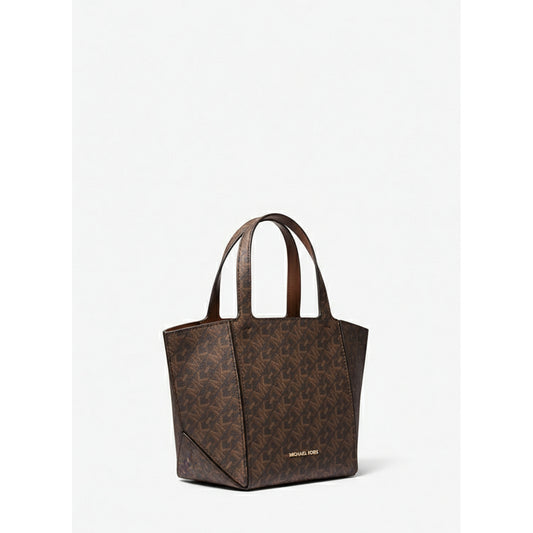 Michael Kors Brown Logo Print Small Tote Bag (30F4T9JT5B-BROWN) Women