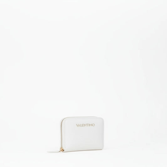 Mario Valentino White Leather Zip Wallet (VPS5A8137-173) Women
