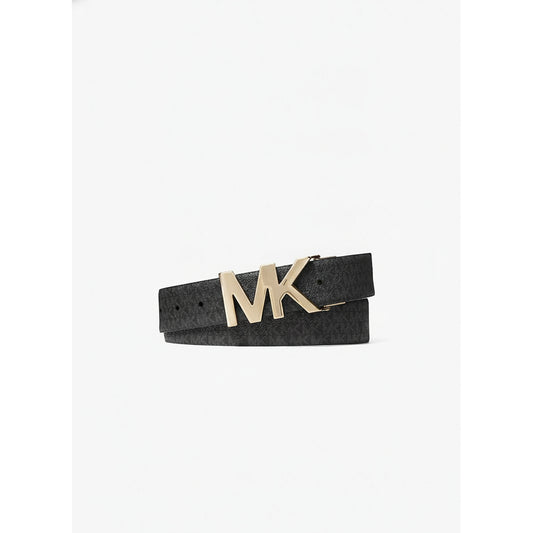 Michael Kors MK Logo Buckle Belt Black, Women