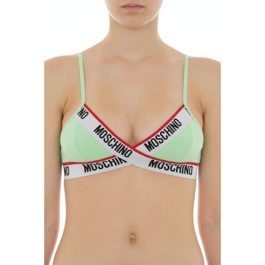 Moschino Logo Tape Triangle Bra Green (A14814402-0449) Women
