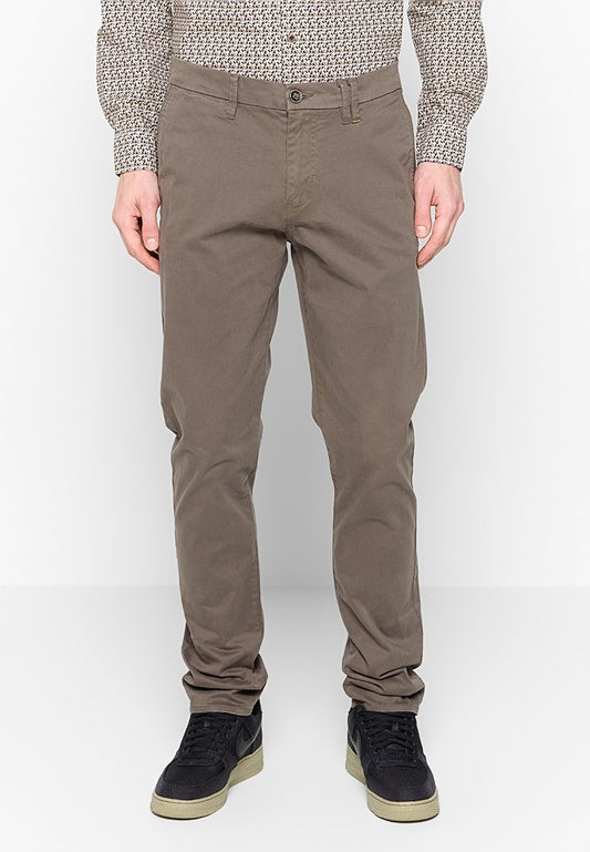 NO EXCESS Pants Chino Garment Dyed Stretch Khaki (ZZO2UQN14-M00) Men