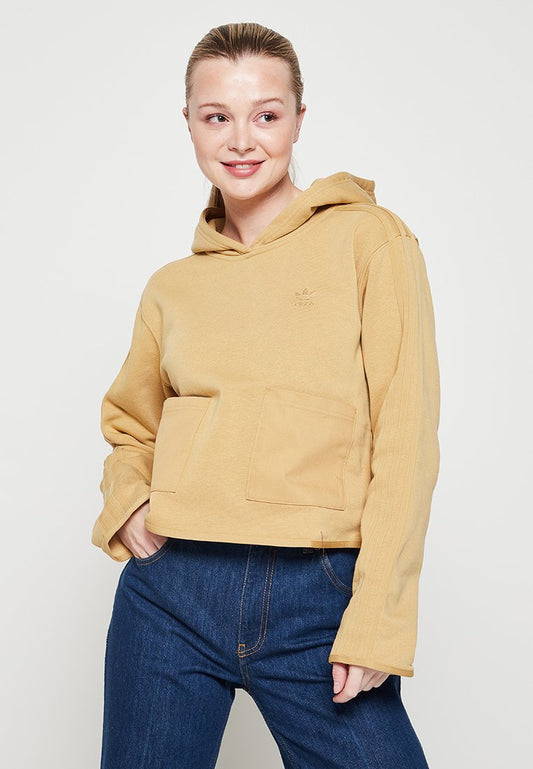 adidas Originals CROPPED HOODIE Beige (ZZO1R8W07-B00) Women