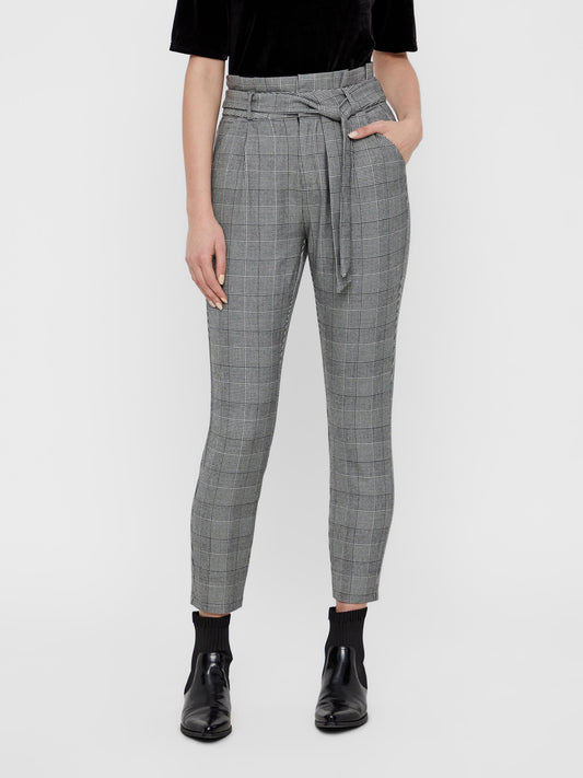Vero Moda Checkered Trousers Eva Grey (10209834-635374) Women