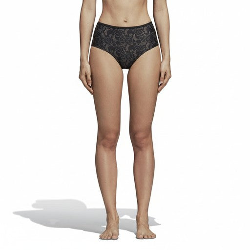 Adidas Floral Lace Mid-Rise Briefs Black, Women