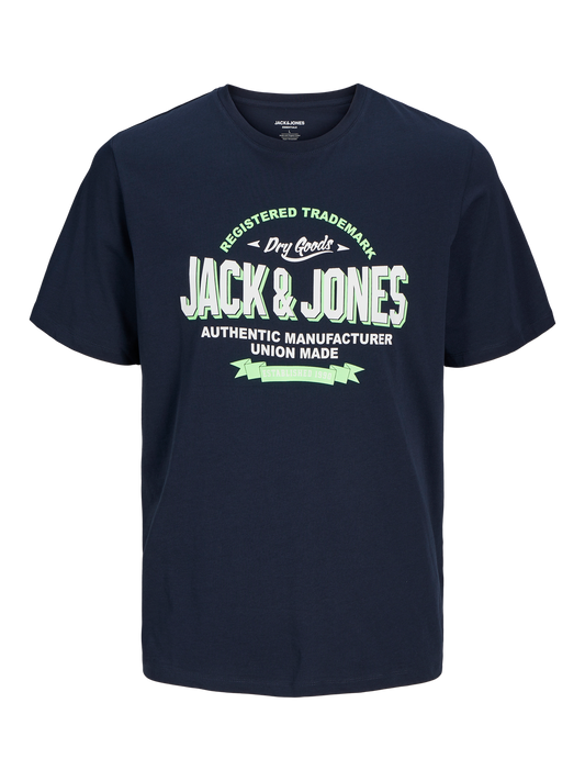 Jack & Jones Plus JJELOGO TEE SS O-NECK 24/25 NOOS PLS Kombu Green (12258870-Kombu Green) Men