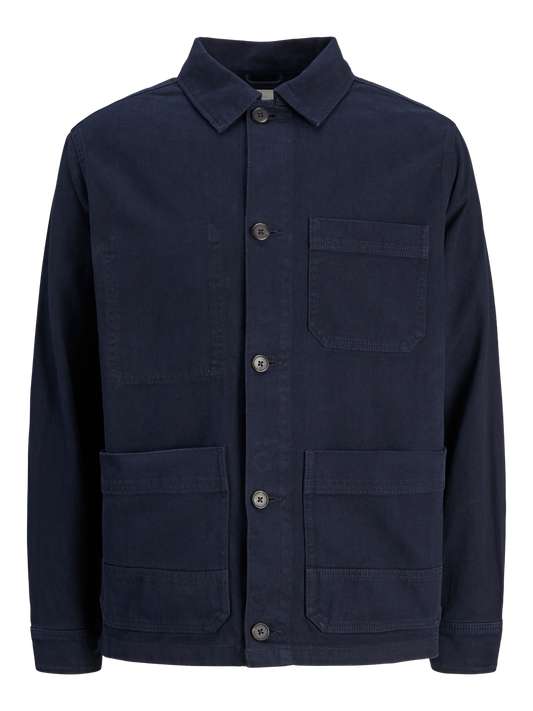 Jack & Jones Premium JPRCCDERRY WORKER L/S OVERSHIRT LN Dark Navy (12275038-Dark Navy) Men