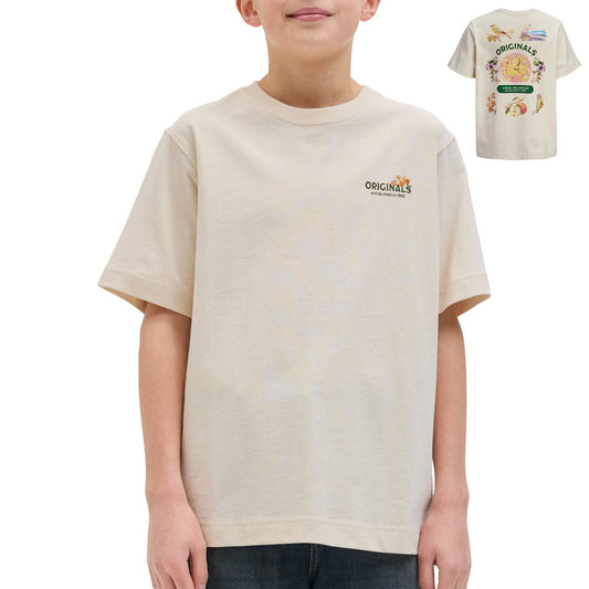 Jack & Jones Acapulco Retro Element Back Shirt (12278376-ECRU) Kids