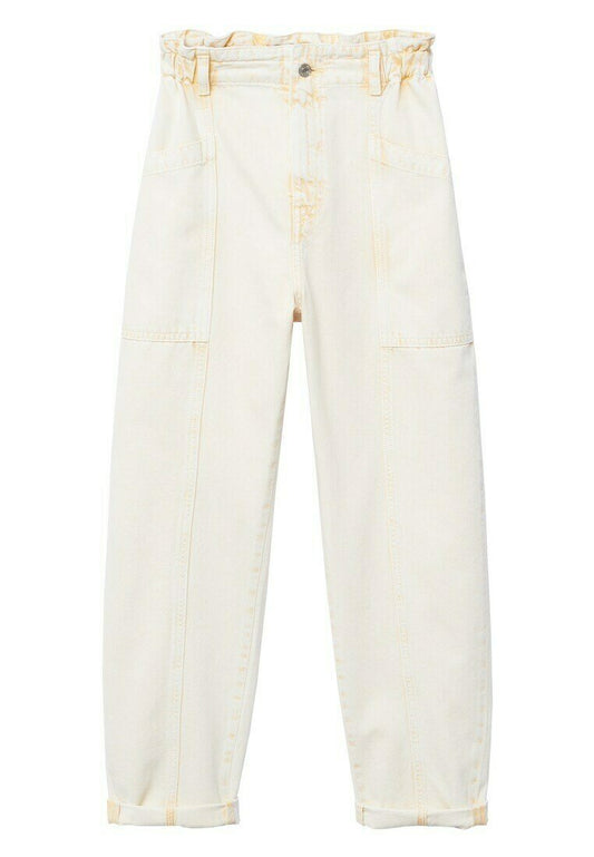Mango Waist straight slouchy jeans Light Yellow (M9121N1AS-E11) Women