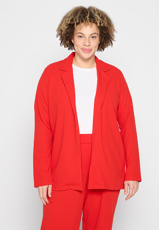 ONLY Carmakoma CARSIMI L/S BLAZER JRS TLR ZL Red (ZZO2TW306-G00) Women