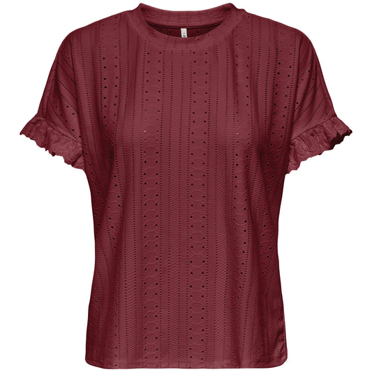Only Milla Frill Shirt (15353355-RUBYWINE) Women