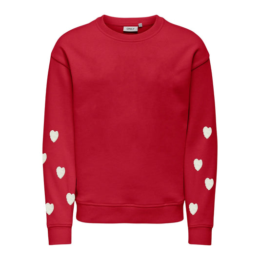 Only Marisa Teddy Heart Sweater (15368984-SALSA) Kids