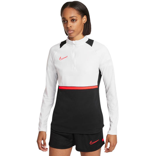 Nike NK Df Academy 21 Drill Top White and Black CV2653 016 Women
