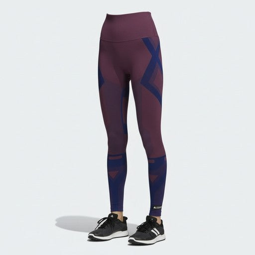 Adidas Colorblock High-Waist Training Leggings Violet, Women