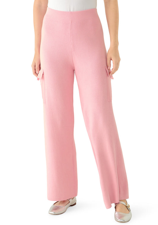 DKNY Sweater Pants with Satin Pocket (P44QAU21) Women