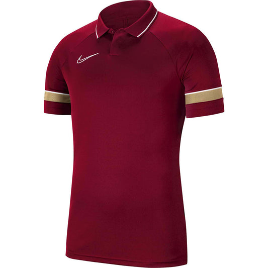 Nike Dri-FIT Academy 21 Polo SS T-Shirt Burgundy CW6106 677 Kids