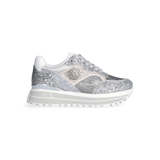 LIU JO MAXI WONDER 73 - SNEAKER GLITTER SILVER Women