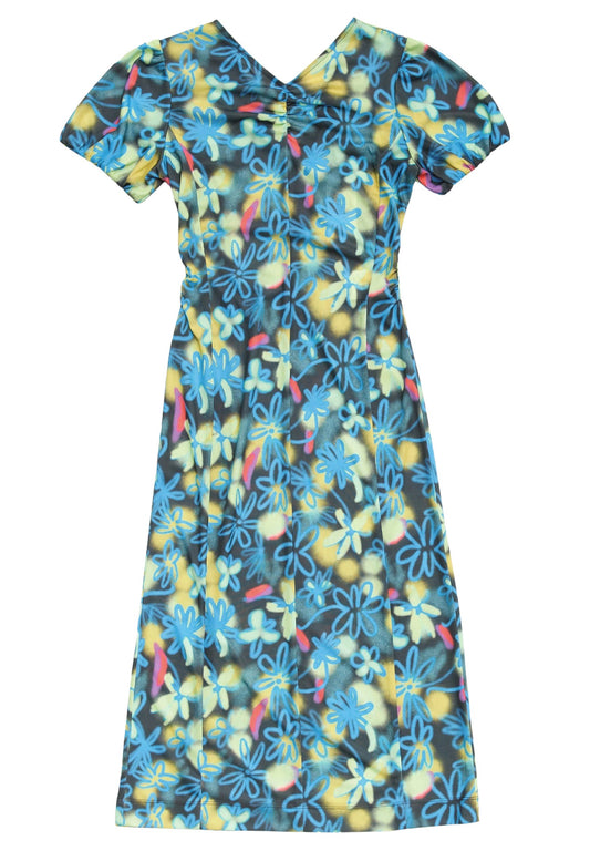 BIMBA Y LOLA Graffiti Flowers print fluid midi dress (B0E21C03P-K11) Women