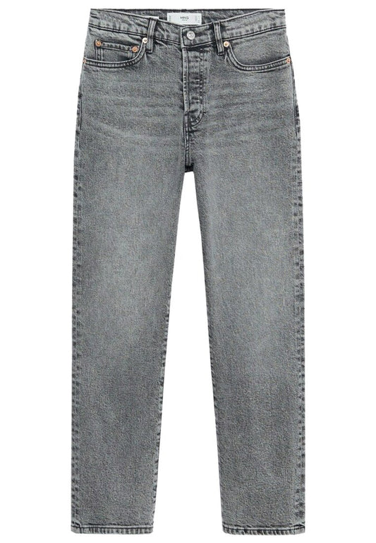 Mango Katoenen rechte jeans Grey Denim (M9121N18V-C11) Women