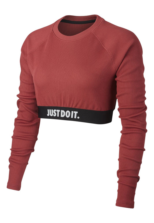 Nike Sportswear Langarm-Crop Top for Women's Dark red (NI141D00X-G11) Women