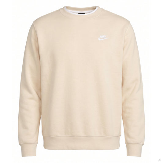 Nike Club Fleece Crewneck Sweatshirt Sand, Women