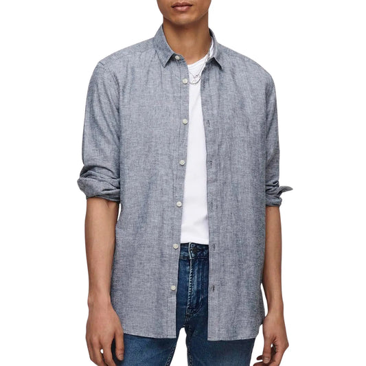 Only & Sons Caiden LS Solid Linen Classic shirt (22012321-DRESSBLUES) Men