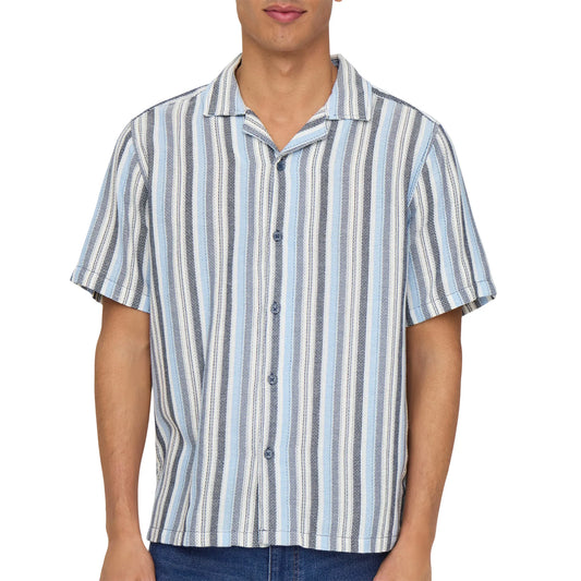 Only & Sons Trev Life Stripe Classic shirt (22025659-VINTAGEINDI) Men