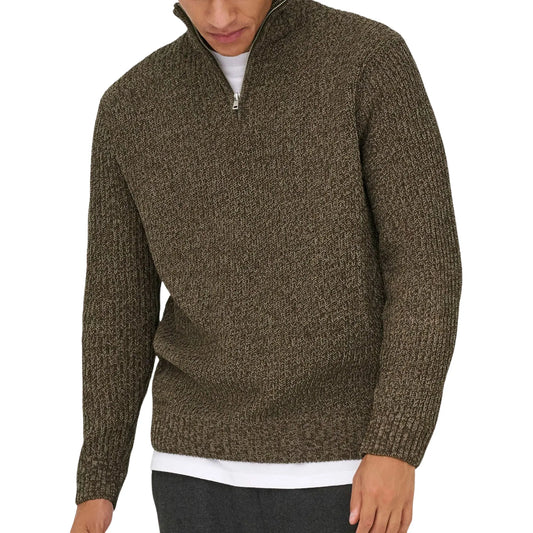 Only & Sons Join High Neck Knit Sweater (22035796-WALNUT) Men