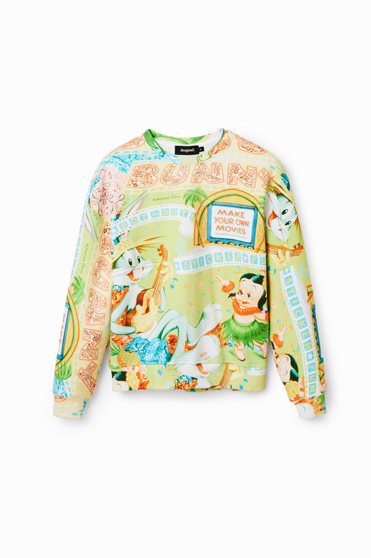 Desigual Sweatshirt Bugs Ukelele Green Limon (23SWSK60_4012) Women