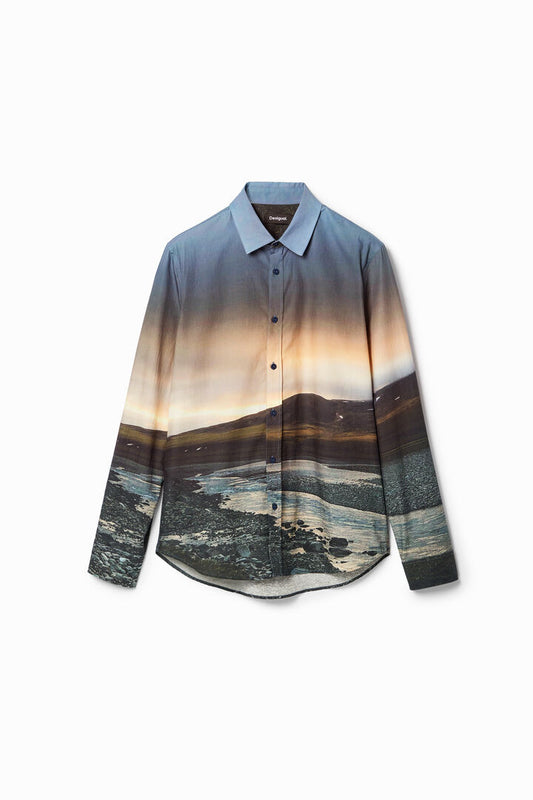 Desigual Shirt Peter Grey Blue (23WMCW46_2053) Men